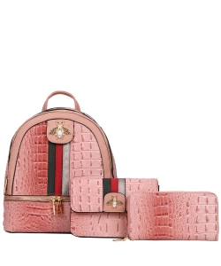 Croc 3-in-1 Backpack Set CYS-7226GS PINK